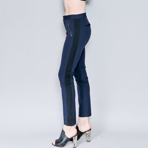 REBECCA TAYLOR Tuxedo Stripe Ava Techie Pants - Picture 6 of 7